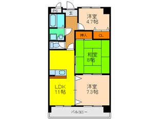 パークハイツアイリス５号館の物件間取画像